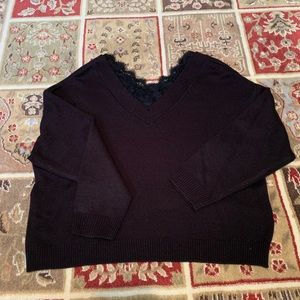 *DIVIDED* Off-the-shoulder Lace Sweater